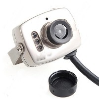 6-LED IR impermeável CCD Color Video Security Camera Monitor w / Night Vision & SVDC0001 Áudio