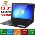 13.3" Win 7 Ultimate OS Notebook Laptop (CPU Intel Atom D2500 1.86GHz/Integrated Graphics/ RAM 2GB/ HD 320GB) L-122277